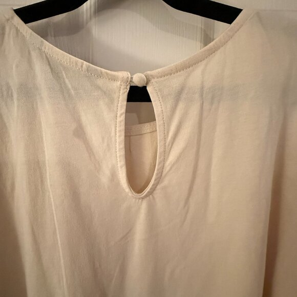 Banana Republic Cream Medium Long Sleeve Blouse Top with Eyelet Detail - Picture 8 of 8